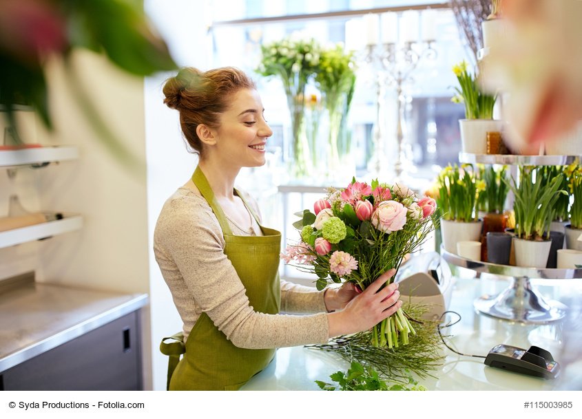 Blumenverkäuferin